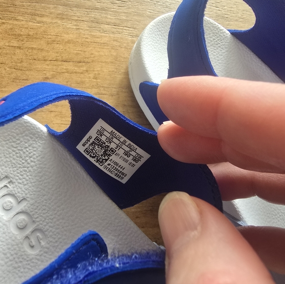 Adidas Kids Blue and Gray Sandals - Picture 5 of 5